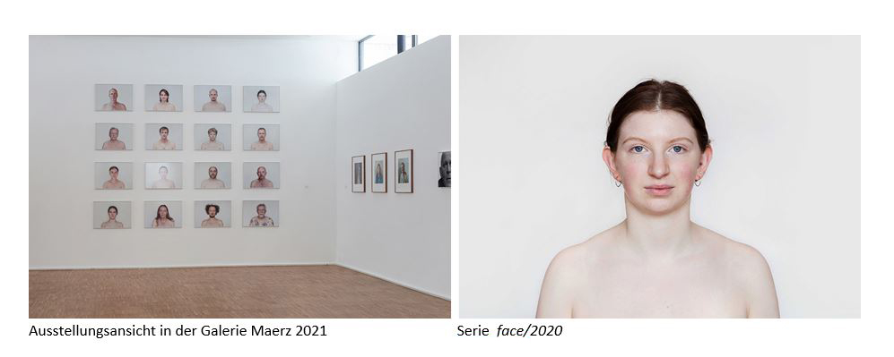 Ausstellungsansicht Galerie Maerz Renate Billensteiner serie face