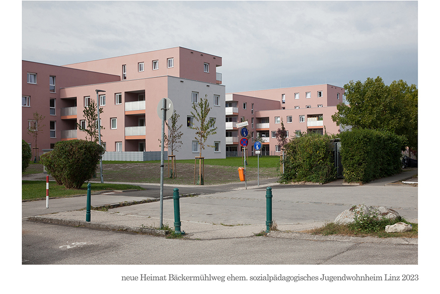 neue Heimat Bäckermühlweg 39 ehem. Sozialpädagogisches Jugendwohnheim Linz 2023 © Billensteiner Renate